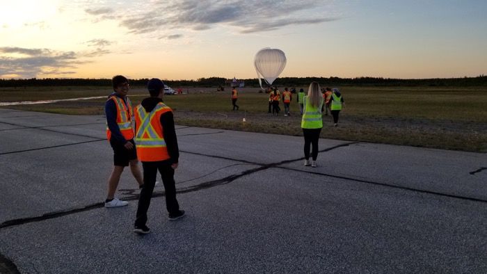 Students' hot air balloons